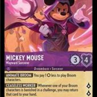 Disney Lorcana: The First Chapter SUPER RARE Mickey Mouse - Wayward Sorcerer #51/204