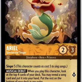 Disney Lorcana: The First Chapter SUPER RARE Ariel - Spectacular Singer #2/204