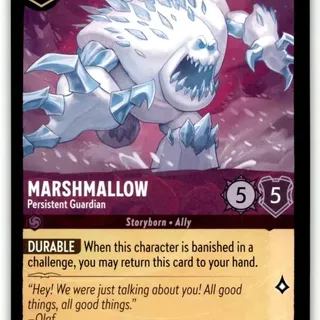 Disney Lorcana: The First Chapter SUPER RARE Marshmallow - Persistent Guardian #50/204