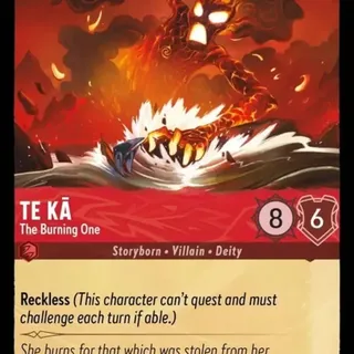 Disney Lorcana: The First Chapter SUPER RARE Te Ka - The Burning One #126/204