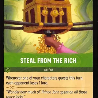 Disney Lorcana: The First Chapter RARE Steal From The Rich #97/204