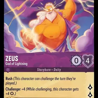 Disney Lorcana: The First Chapter RARE Zeus - God Of Lightning #61/204