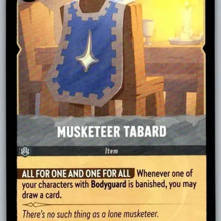 Disney Lorcana: The First Chapter RARE Musketeer Tabard #203/204