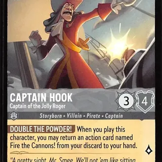 Disney Lorcana: The First Chapter RARE Captain Hook - Captain Of The Jolly Roger #173/204