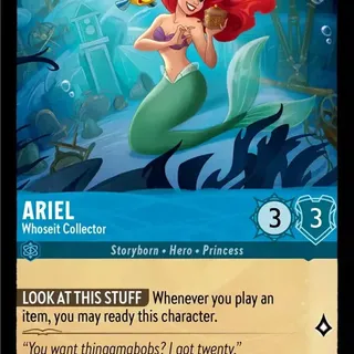 Disney Lorcana: The First Chapter RARE Ariel - Whoseit Collector #137/204