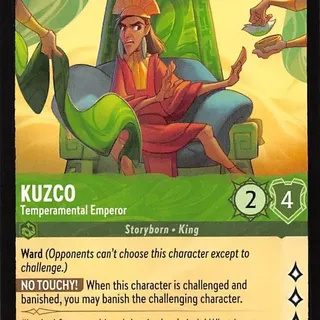 Disney Lorcana: The First Chapter RARE Kuzco - Temperamental Emperor #84/204