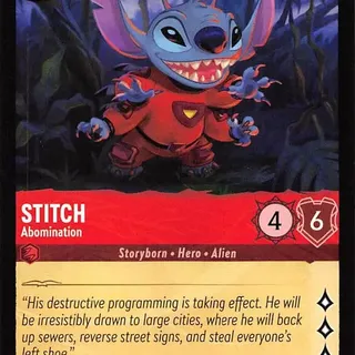 Disney Lorcana: The First Chapter RARE Stitch - Abomination #125/204