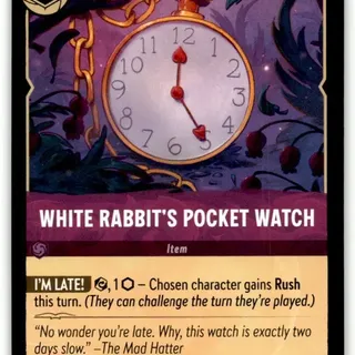 Disney Lorcana: The First Chapter RARE White Rabbit's Pocket Watch #68/204