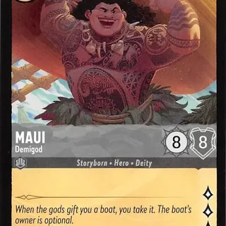 Disney Lorcana: The First Chapter RARE Maui - Demigod #185/204