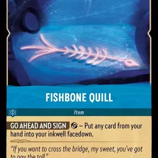 Disney Lorcana: The First Chapter RARE Fishbone Quill #168/204