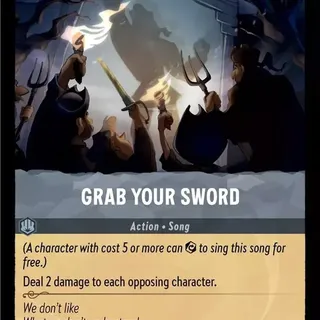 Disney Lorcana: The First Chapter RARE Grab Your Sword #198/204