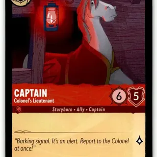 Disney Lorcana: The First Chapter UNCOMMON Captain - Colonel's Lieutenant #106/204