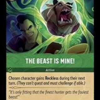 Disney Lorcana: The First Chapter UNCOMMON FOIL The Beast Is Mine #99/204