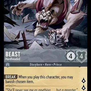 Disney Lorcana: The First Chapter UNCOMMON Beast - Hardheaded #172/204