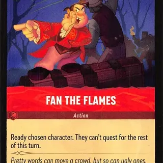 Disney Lorcana: The First Chapter UNCOMMON Fan The Flames #131/204