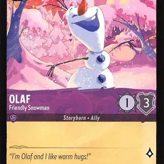 Disney Lorcana: The First Chapter UNCOMMON FOIL Olaf - Friendly Snowman #52/204