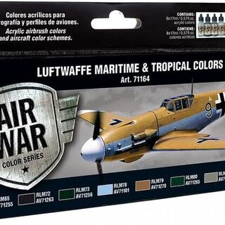 Vallejo Model Air Luftwaffe/8 Colours set Luftwaffe Maritime And Tropical Colours