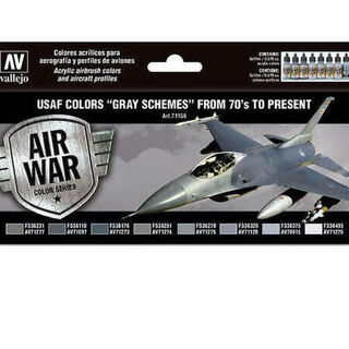 Vallejo Model Air USAF / 8 Colours set USAF Colors Grey Schemes from 70’s to present