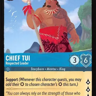 Disney Lorcana: The First Chapter UNCOMMON Chief Tui - Respected Leader #143/204