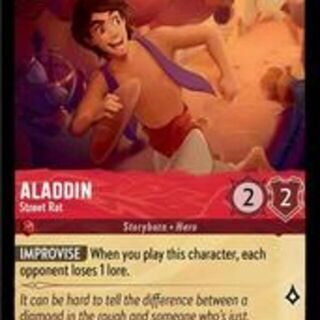 Disney Lorcana: The First Chapter COMMON FOIL Aladdin - Street Rat #105/204