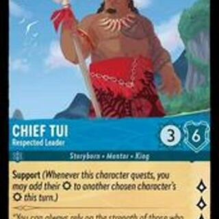 Disney Lorcana: The First Chapter UNCOMMON FOIL Chief Tui - Respected Leader #143/204