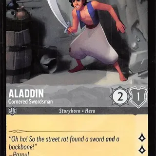 Disney Lorcana: The First Chapter COMMON Aladdin - Cornered Swordsman #171/204