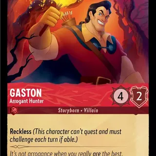 Disney Lorcana: The First Chapter COMMON Gaston - Arrogant Hunter #110/204