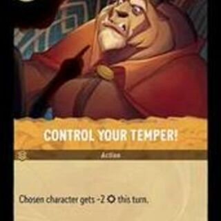 Disney Lorcana: The First Chapter COMMON Control Your Temper #26/204
