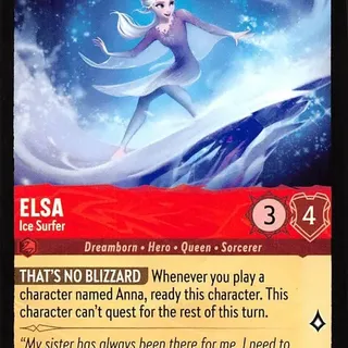 Disney Lorcana: The First Chapter COMMON Elsa - Ice Surfer #109/204