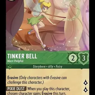 Disney Lorcana: The First Chapter COMMON FOIL Tinker Bell - Most Helpful #93/204