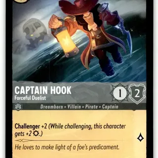 Disney Lorcana: The First Chapter COMMON Captain Hook - Forceful Duelist #174/204