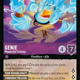 Disney Lorcana: Azurite Sea LEGENDARY Genie - Wonderful Trickster #61/204