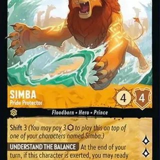 Disney Lorcana: Azurite Sea LEGENDARY Simba - Pride Protector #20/204