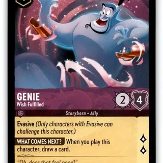 Disney Lorcana: Azurite Sea RARE Genie - Wish Fulfilled #53/204