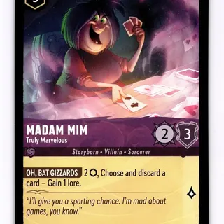 Disney Lorcana: Azurite Sea SUPER RARE Madam Mim - Truly Marvelous #55/204