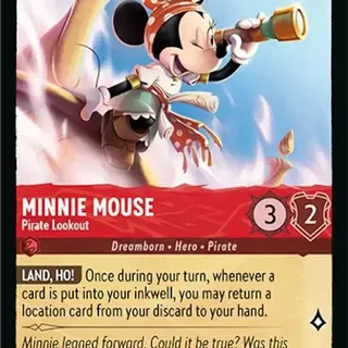 Disney Lorcana: Azurite Sea SUPER RARE Minnie Mouse - Pirate Lookout #120/204