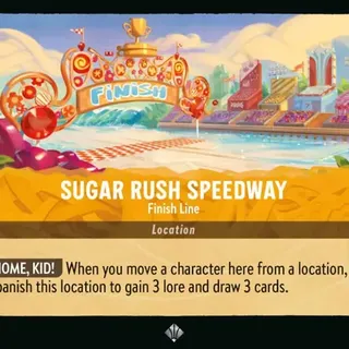 Disney Lorcana: Azurite Sea SUPER RARE Sugar Rush Speedway - Finish Line #35/204