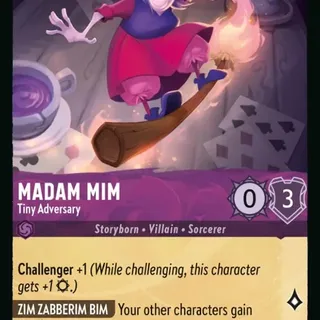 Disney Lorcana: Azurite Sea RARE Madam Mim - Tiny Adversary #37/204