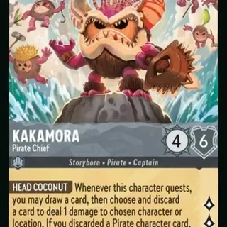 Disney Lorcana: Azurite Sea RARE Kakamora - Pirate Chief #172/204