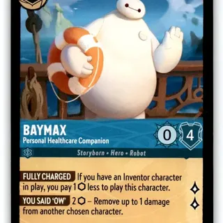 Disney Lorcana: Azurite Sea RARE Baymax - Personal Healthcare Companion #156/204