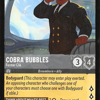 Disney Lorcana: Azurite Sea RARE Cobra Bubbles - Former CIA #188/204