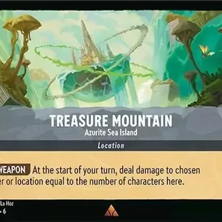 Disney Lorcana: Azurite Sea RARE Treasure Island - Azurite Sea Island #203/204