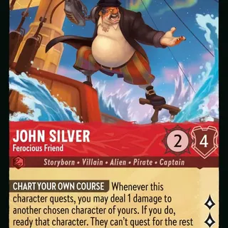 Disney Lorcana: Azurite Sea UNCOMMON John Silver - Ferocious Friend #109/204
