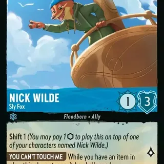 Disney Lorcana: Azurite Sea UNCOMMON Nick Wilde - Sly Fox #150/204