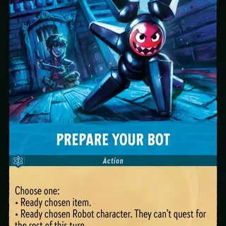 Disney Lorcana: Azurite Sea UNCOMMON FOIL Prepare Your Bot #165/204