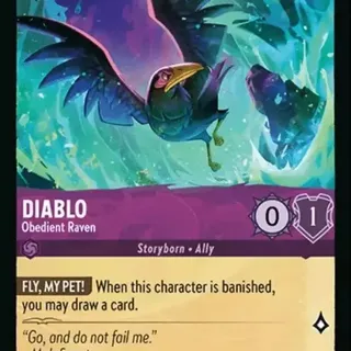 Disney Lorcana: Azurite Sea UNCOMMON Diablo - Obedient Raven #49/204