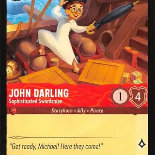 Disney Lorcana: Azurite Sea UNCOMMON John Darling - Sophisticated Swordsman #118/204