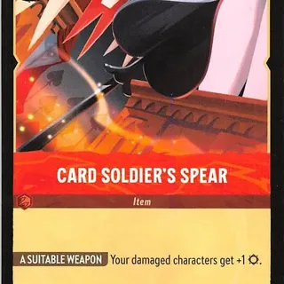 Disney Lorcana: Azurite Sea UNCOMMON Card Soldier's Spear #134/204