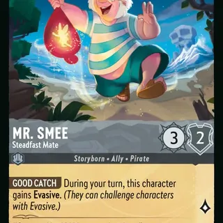Disney Lorcana: Azurite Sea UNCOMMON Mr Smee - Steadfast Mate #175/204