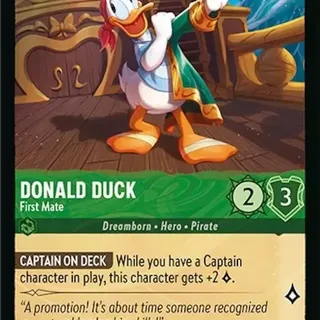 Disney Lorcana: Azurite Sea UNCOMMON Donald Duck - First Mate #80/204